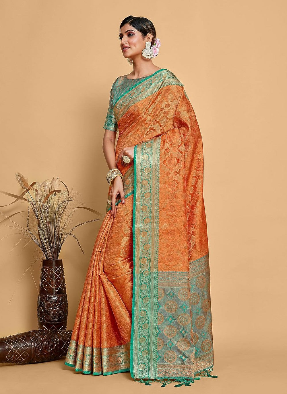 Classic Weaving Zari Kanjivaram Silk Saree - S5308