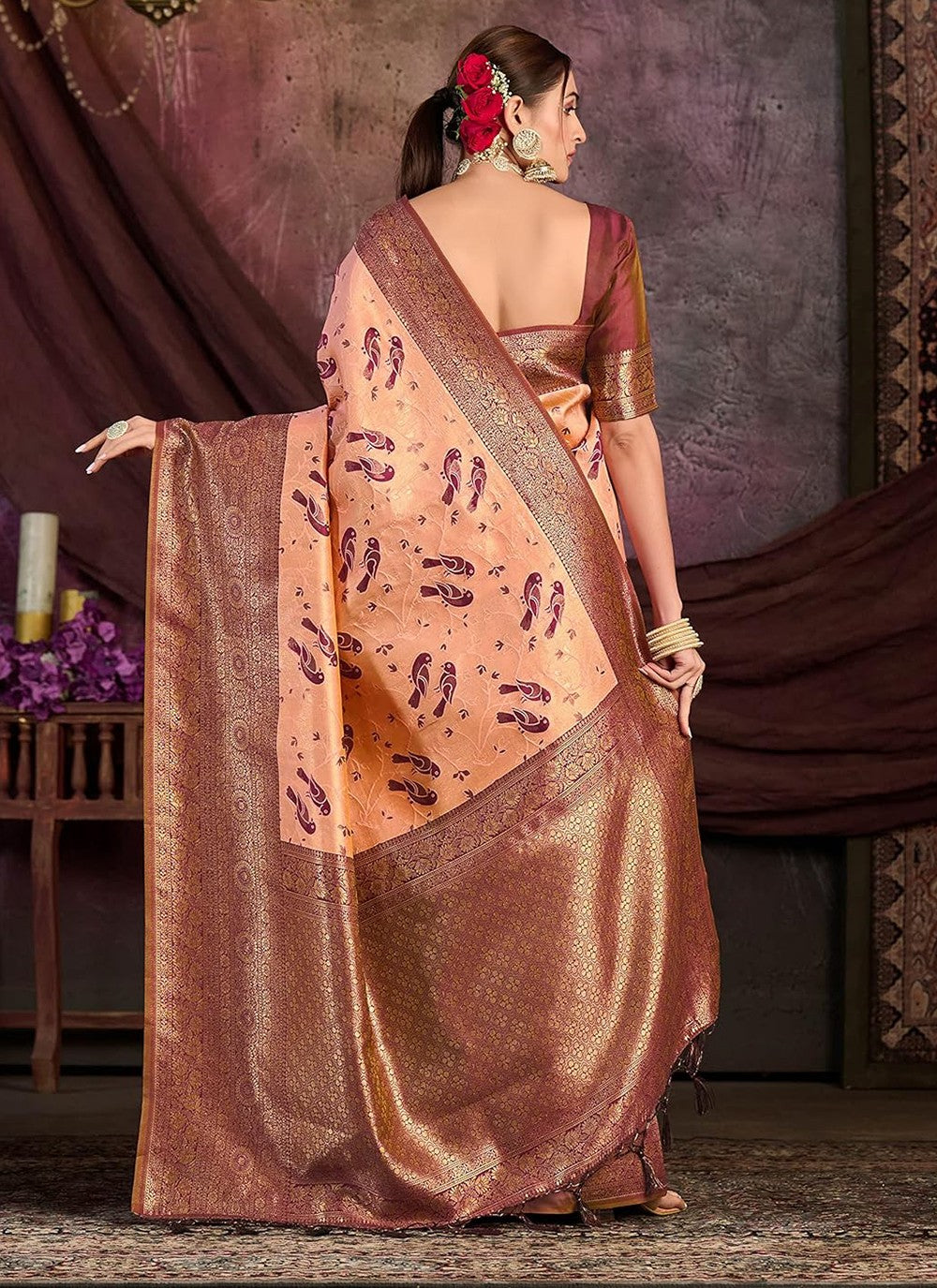 Classic Weaving Zari Kanjivaram Silk Saree - S5336