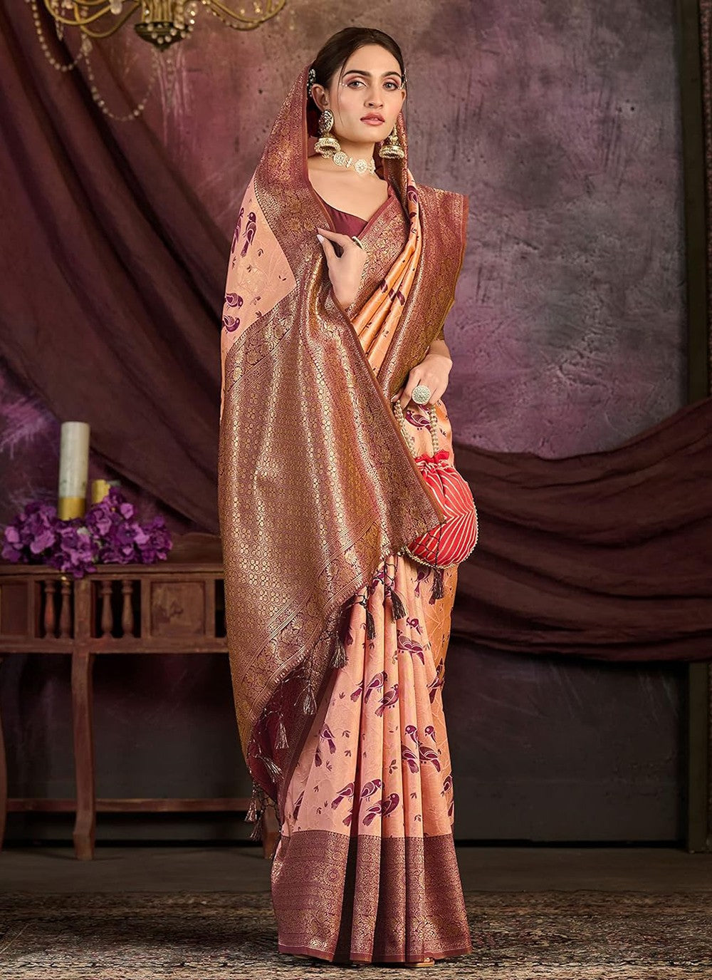 Classic Weaving Zari Kanjivaram Silk Saree - S5336