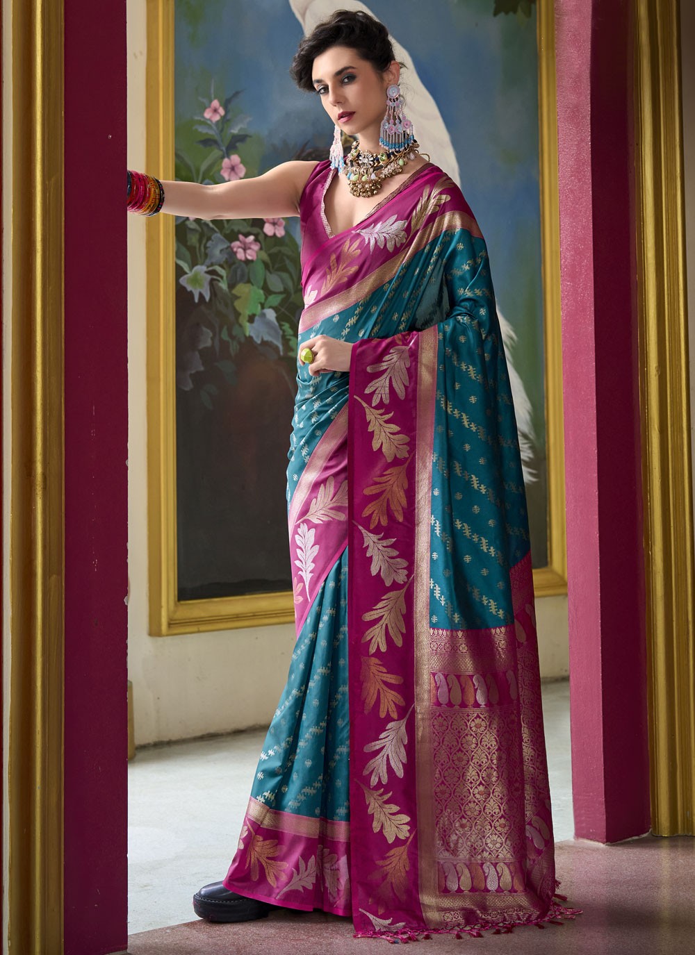 Classic Border Work Banarasi Silk Saree - S9704