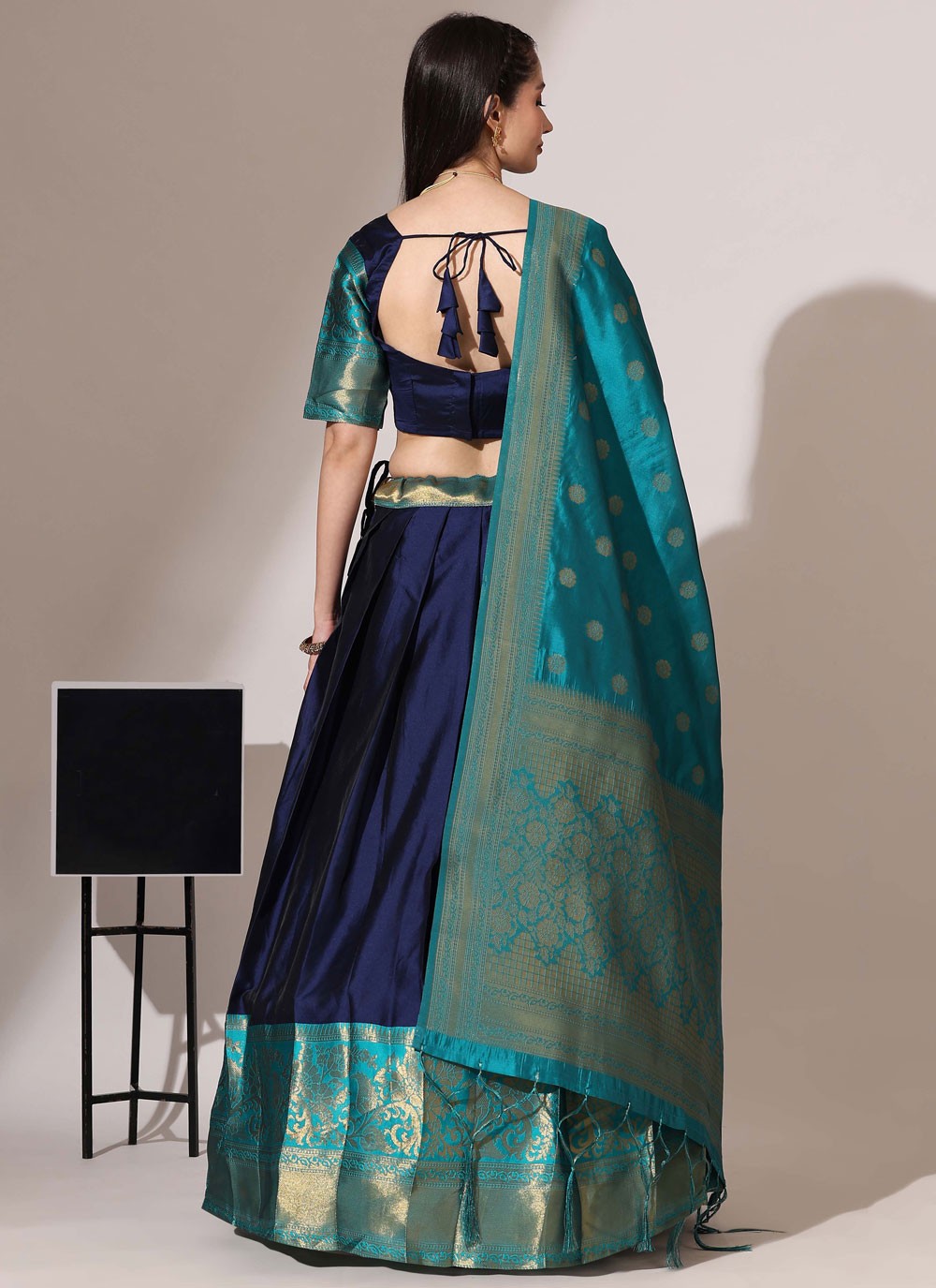 Weaving Zari Silk A - Line Lehenga - L2974