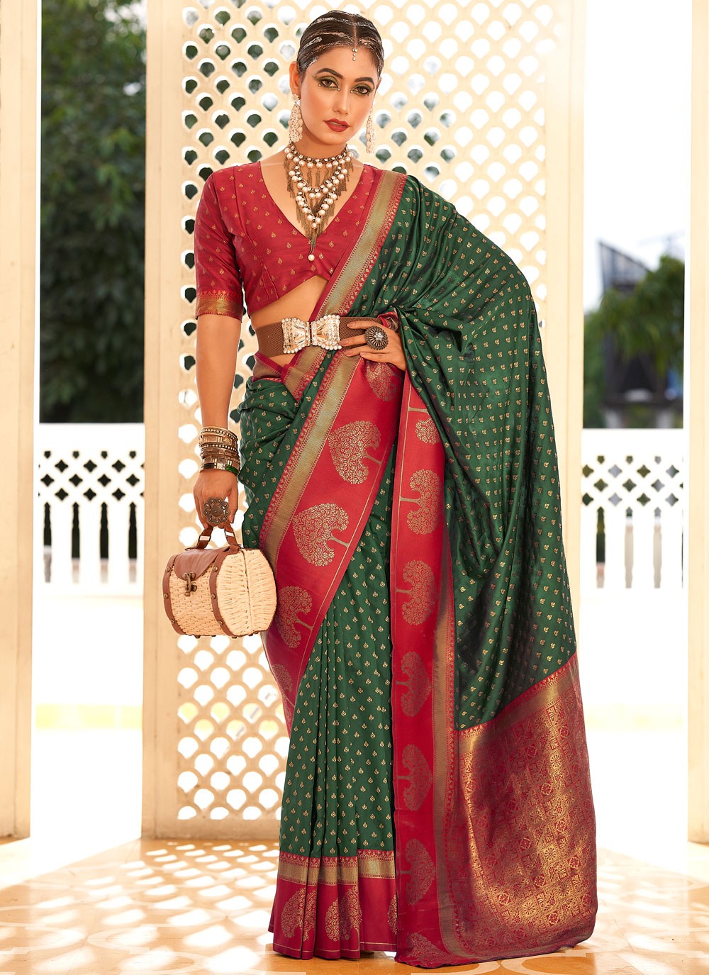 Classic Border Work Banarasi Silk Saree - S9288