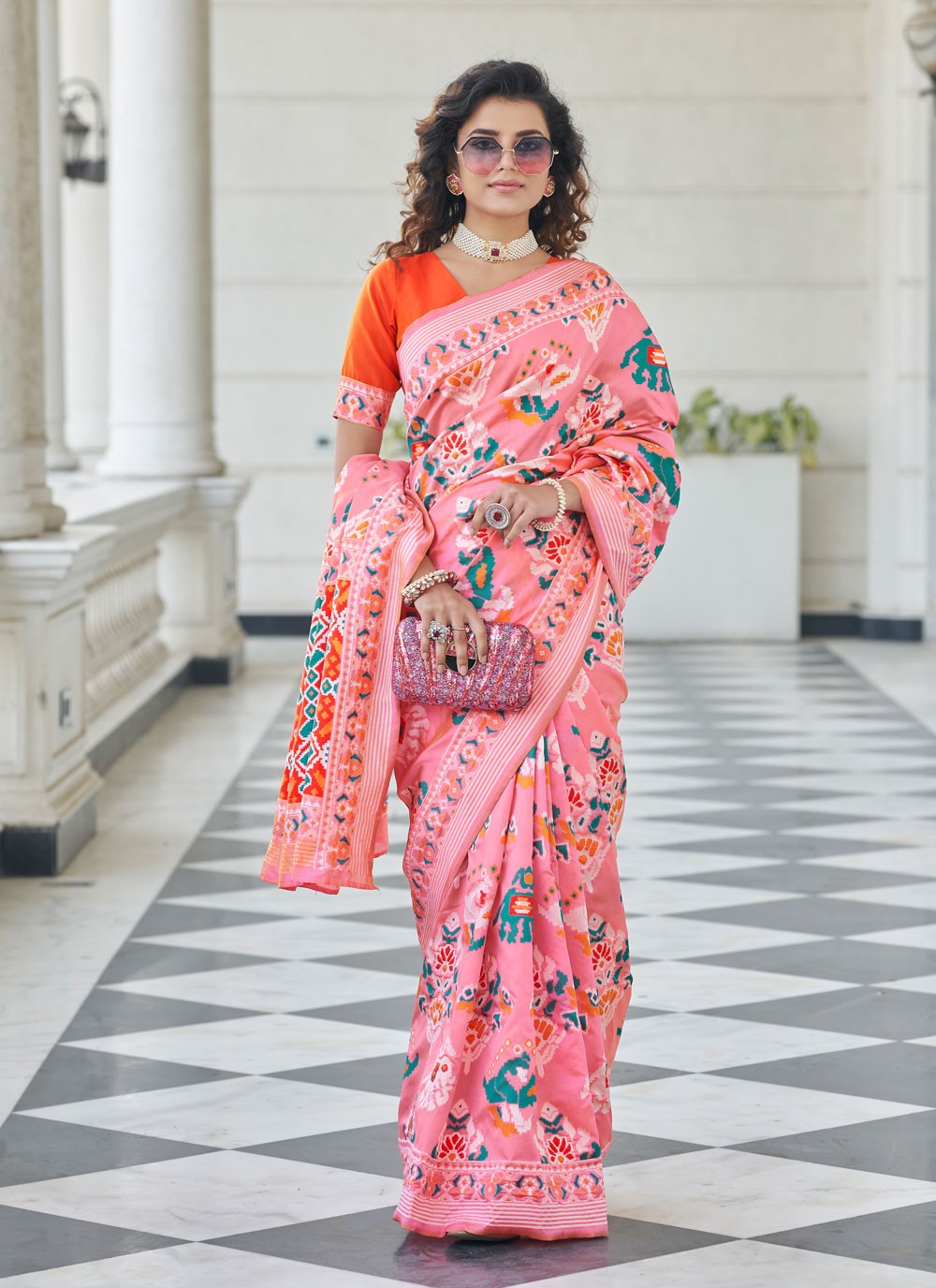 Traditional Weaving Zari Patola Silk Saree - S1232