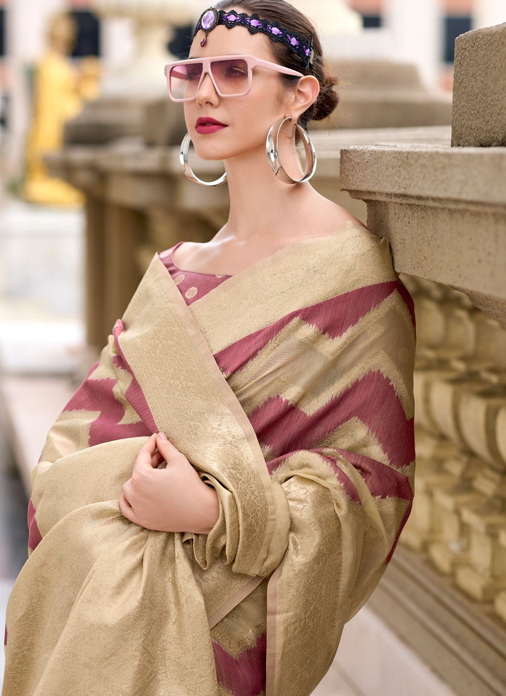 Classic Weaving Zari Cotton Silk Saree - S9479