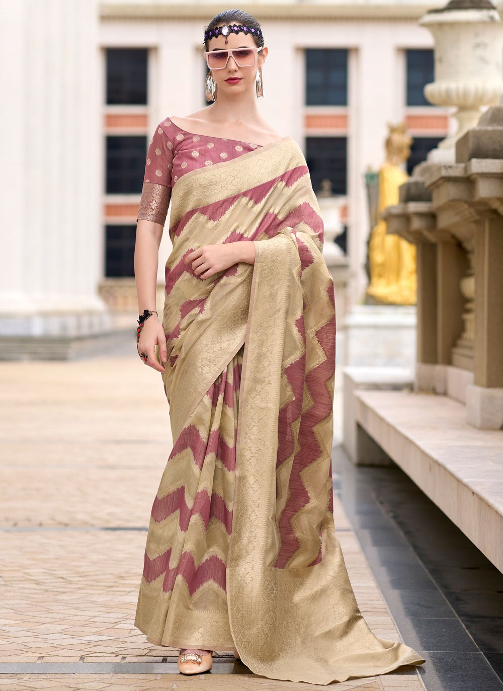 Classic Weaving Zari Cotton Silk Saree - S9479