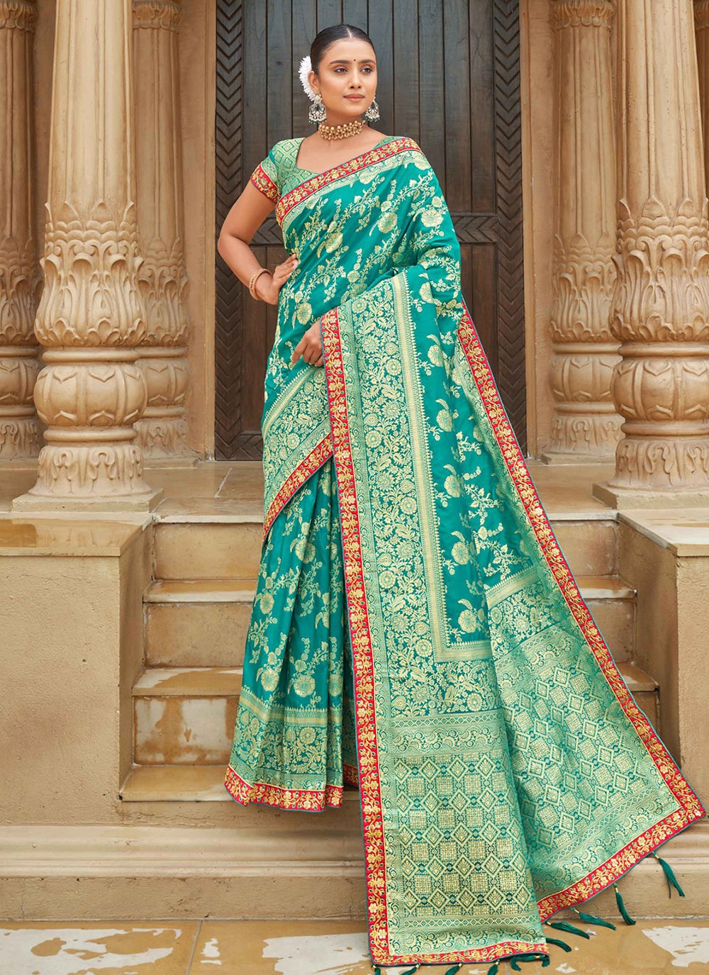 Saree Weaving Zari Banarasi Silk Saree - S1630