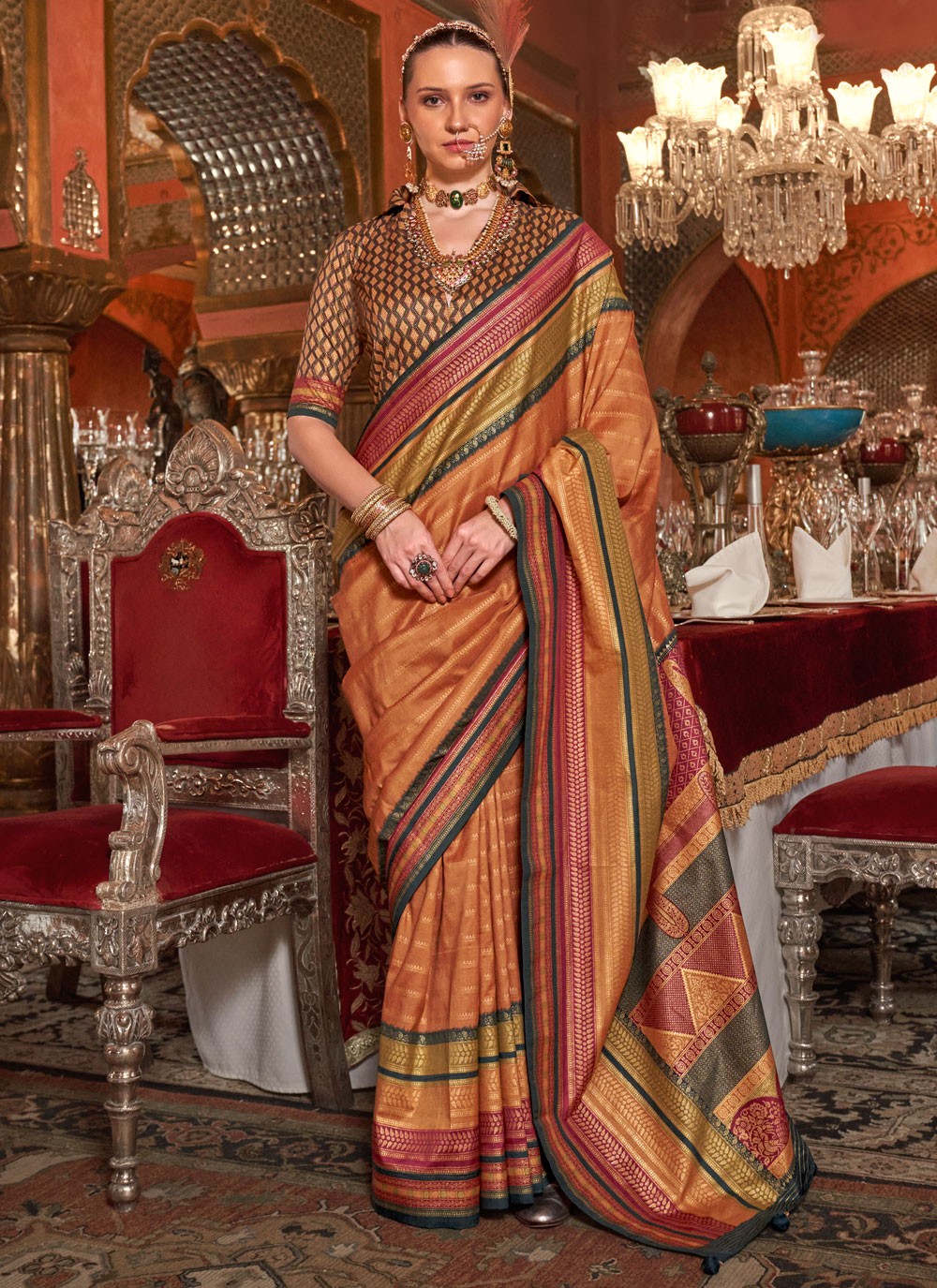 Classic Weaving Zari Silk Saree - S8965