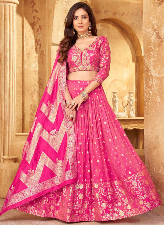 Weaving Zari Silk Readymade Lehenga Choli - L3016