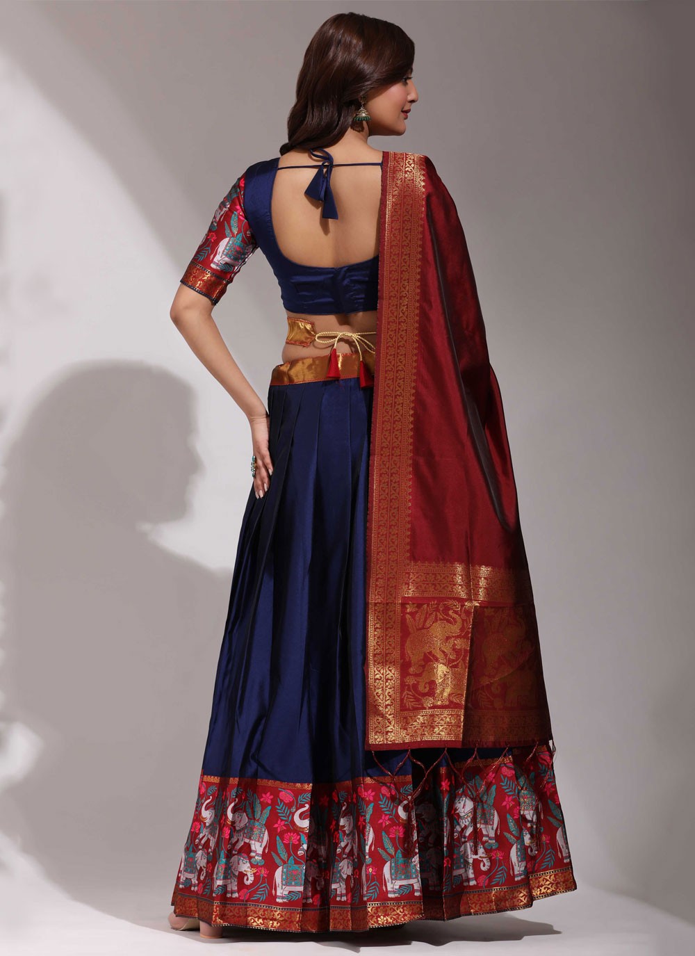 Weaving Zari Silk A - Line Lehenga - L2468