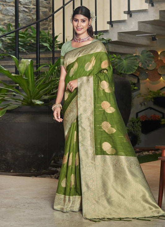 Traditional Printed Cotton Saree - S4477