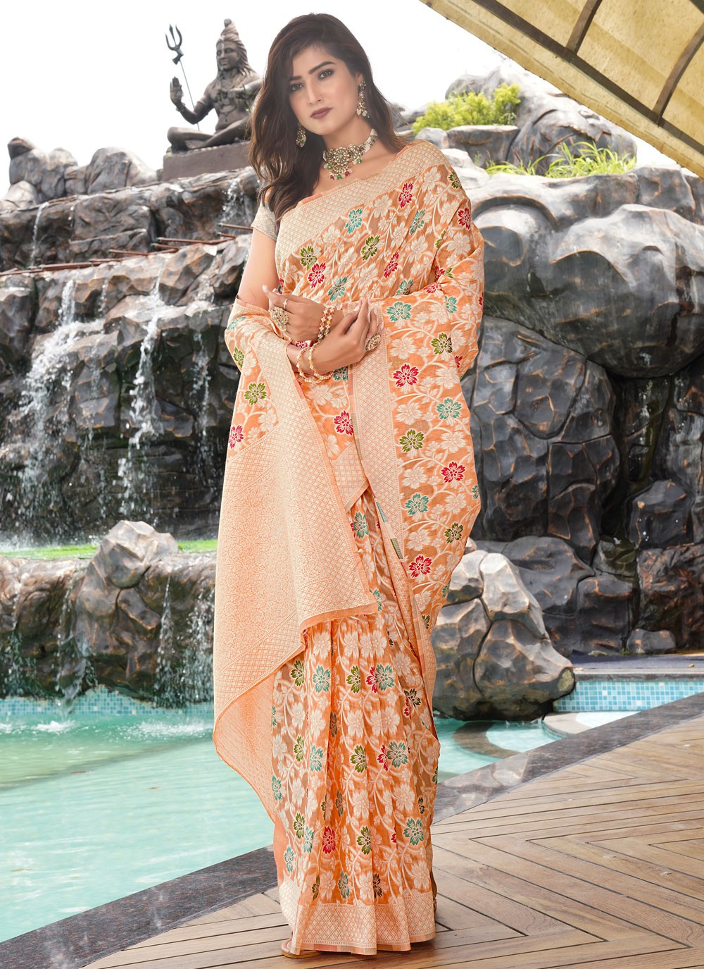 Classic Weaving Zari Fancy Fabric Saree - S9281