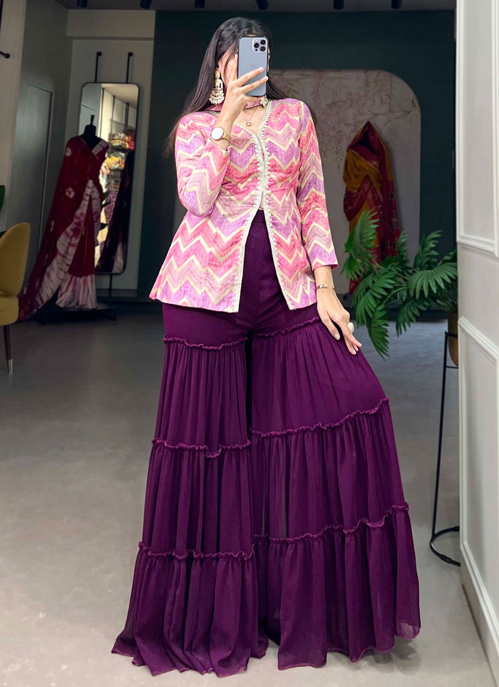 Jacquard Silk, Viscose Salwar Suit - T2362