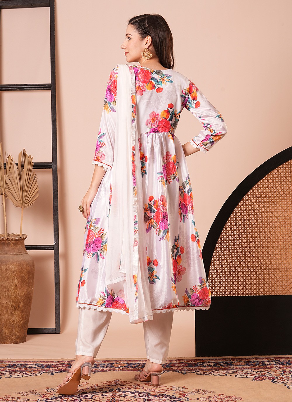 Embroidered Chinon Salwar Suit - T4475