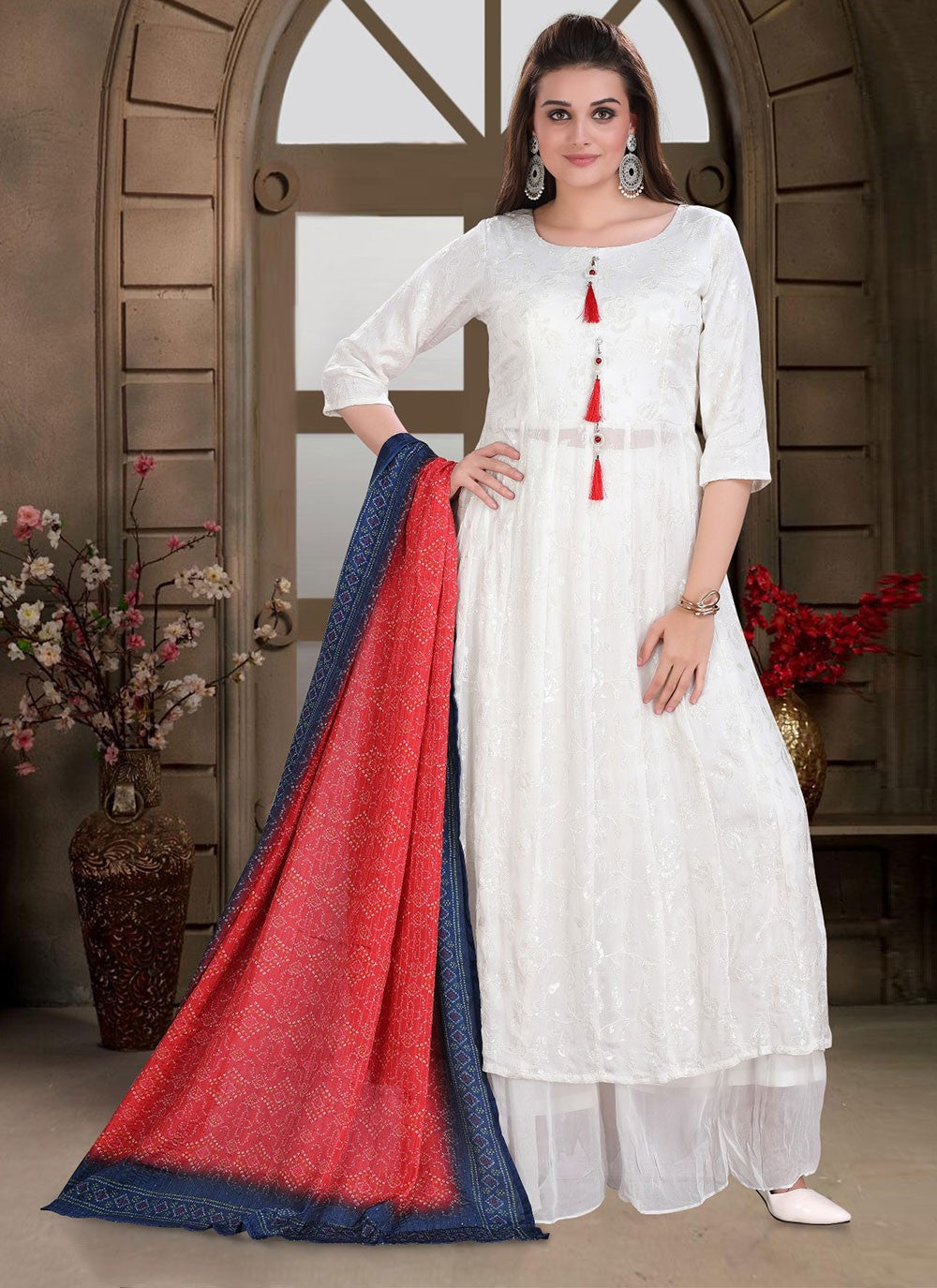 Chanderi Salwar Suit - T973