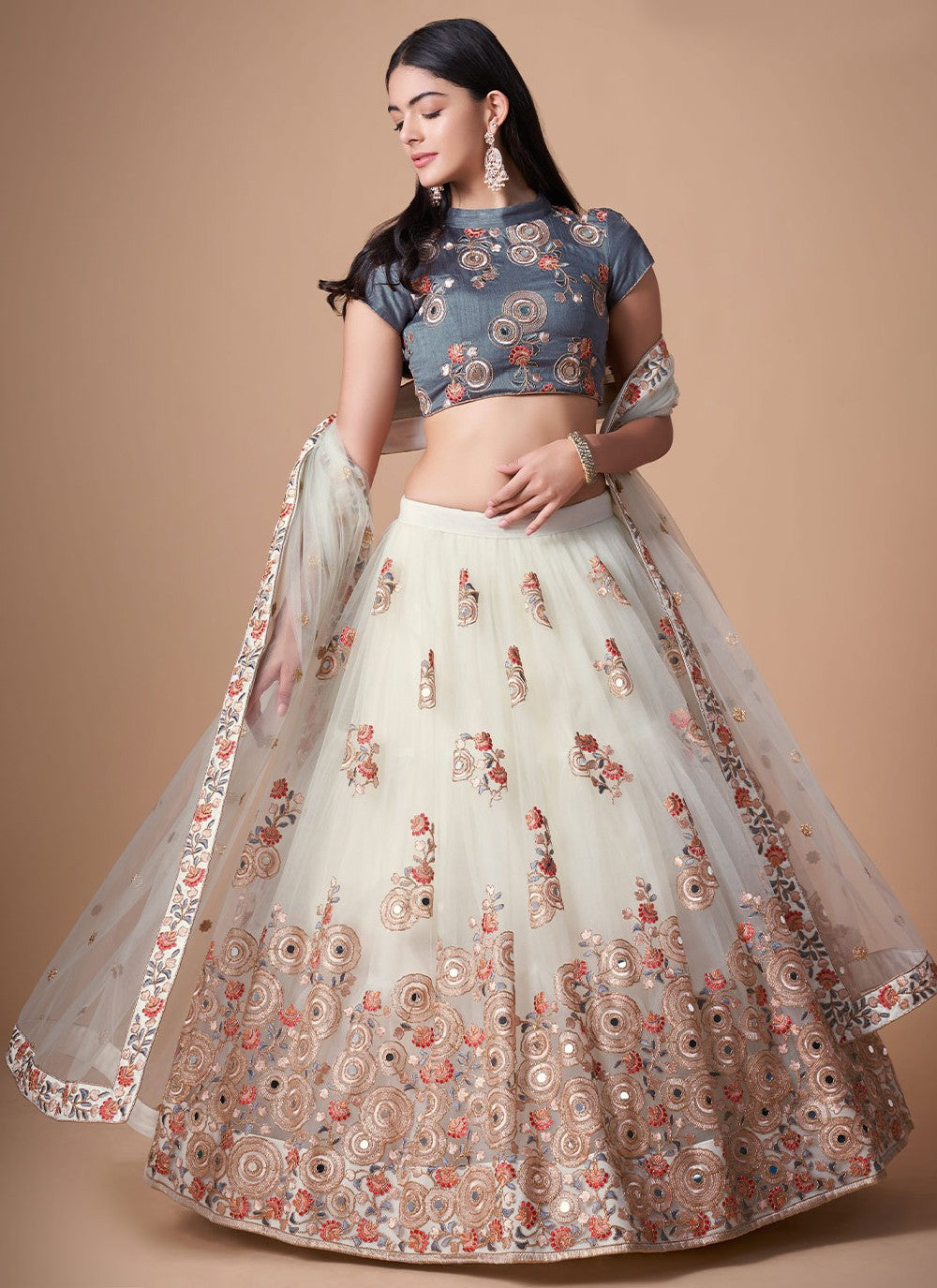 Dori Work Net A - Line Lehenga - L0777