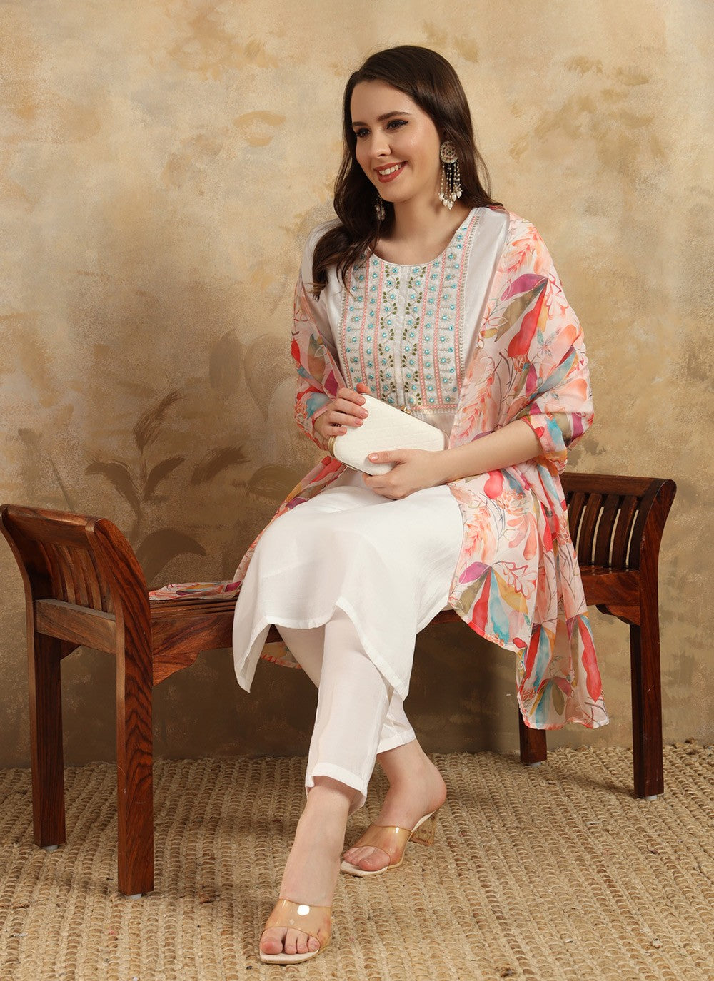 Chanderi Pant Style Suit - T3409