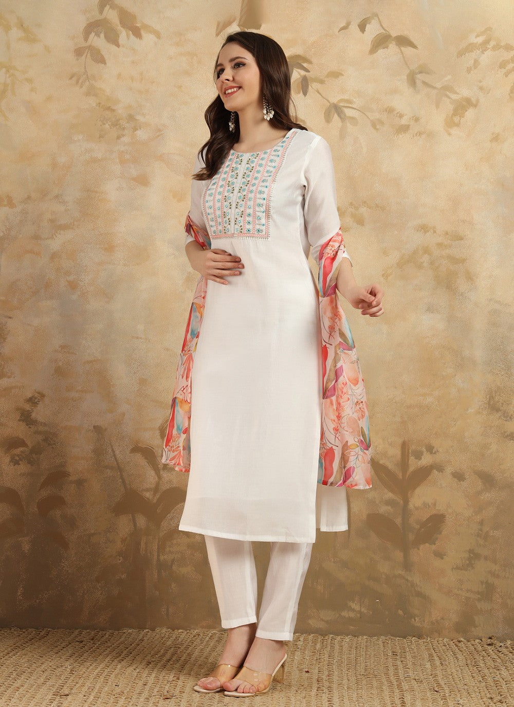 Chanderi Pant Style Suit - T3409