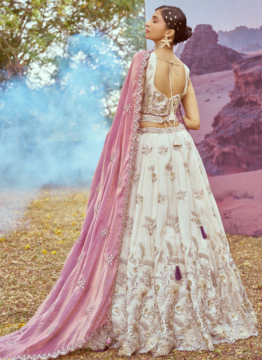 Beads Organza A - Line Lehenga - L2914