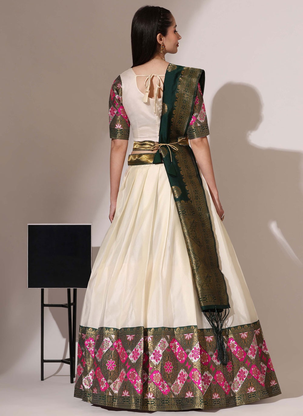 Woven Silk A - Line Lehenga - L2482