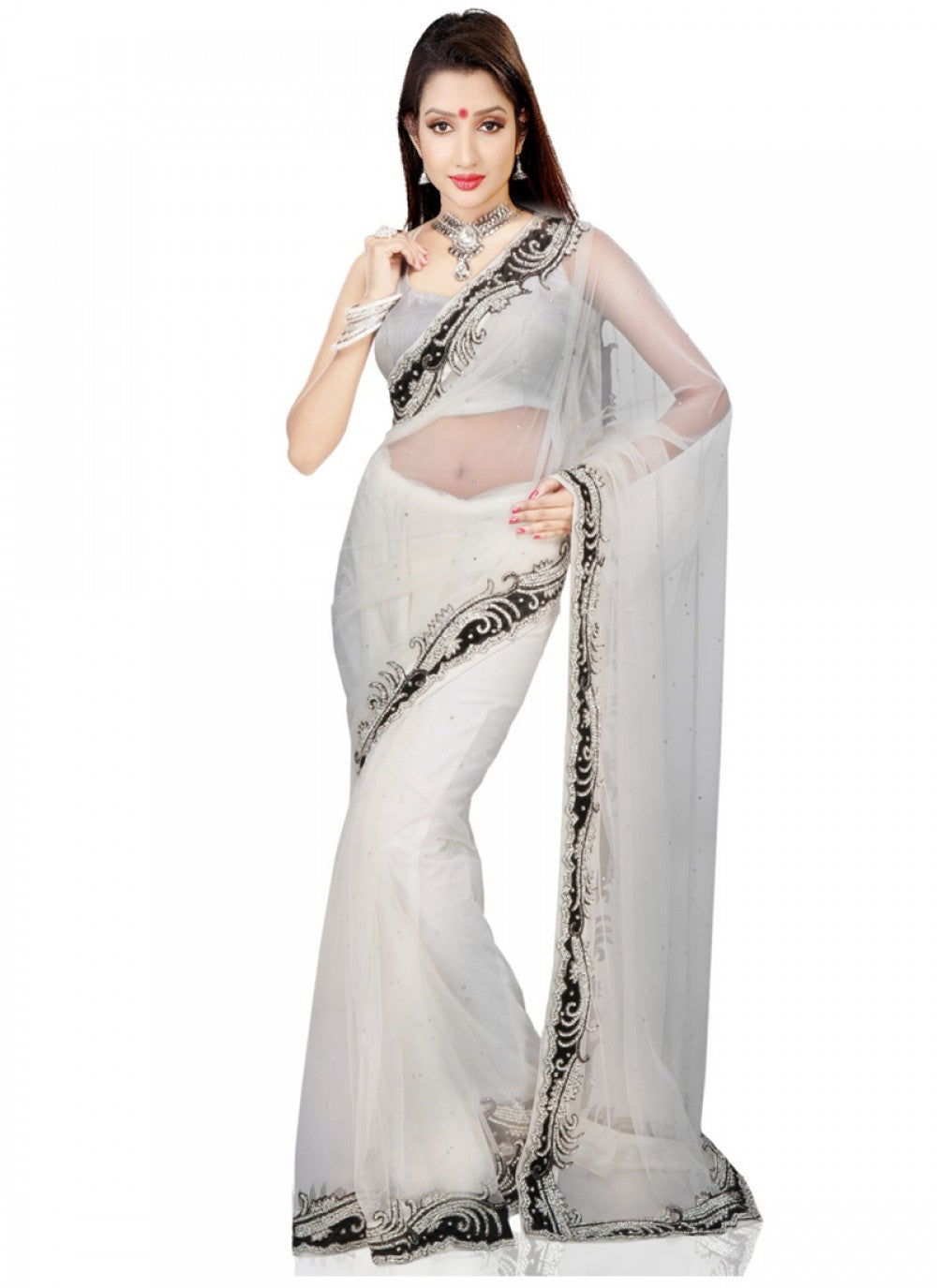 Classic Cutdana Net Saree - S1746