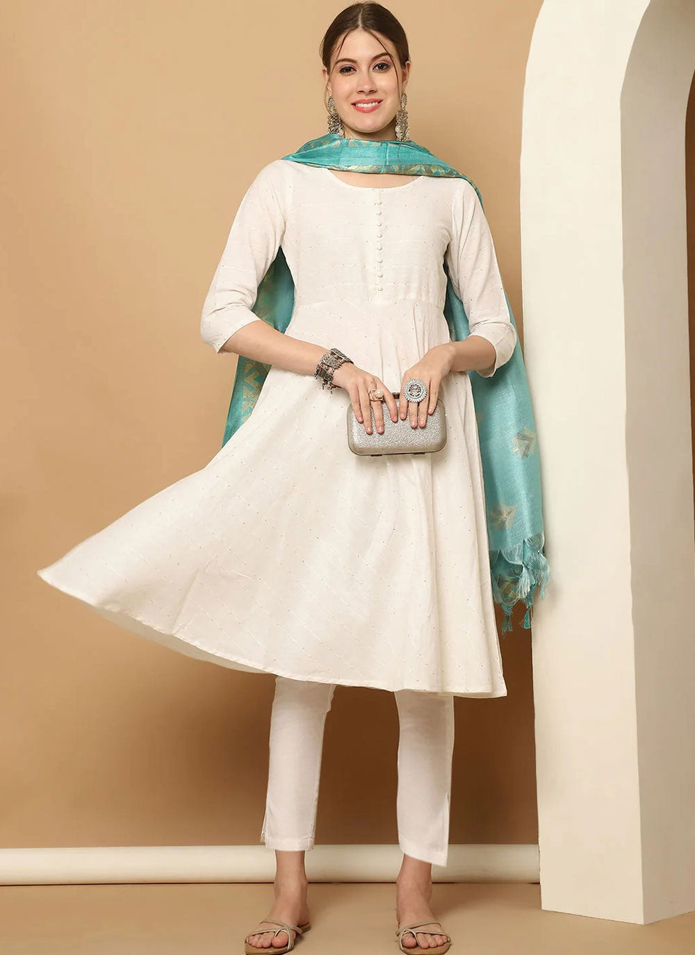 Blended Cotton Salwar Suit - T3972