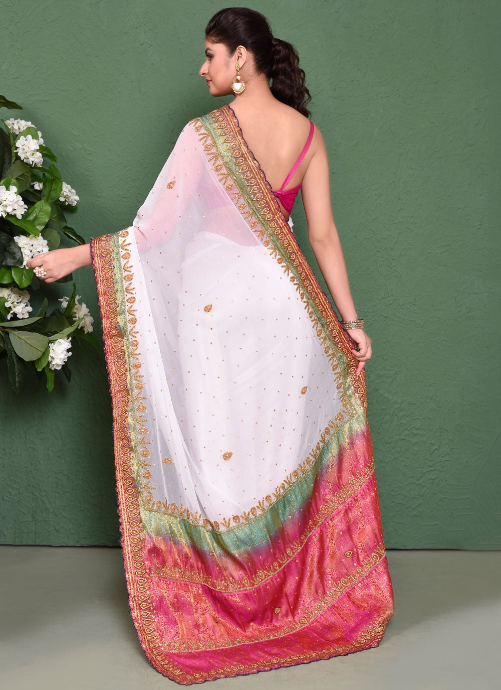 Classic Embroidered Kanjivaram Silk Saree - S7820