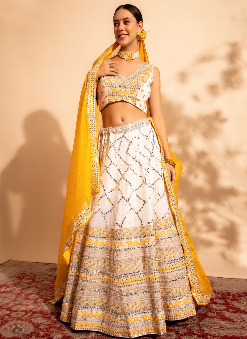 Embroidered Georgette Readymade Lehenga Choli - L1727