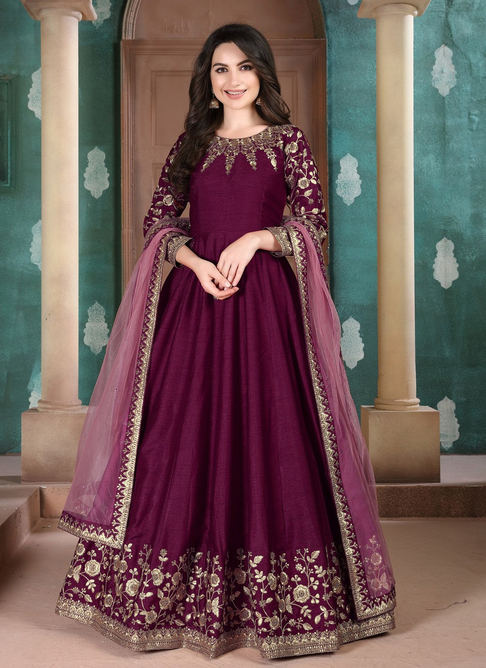 Art Silk Anarkali - T086