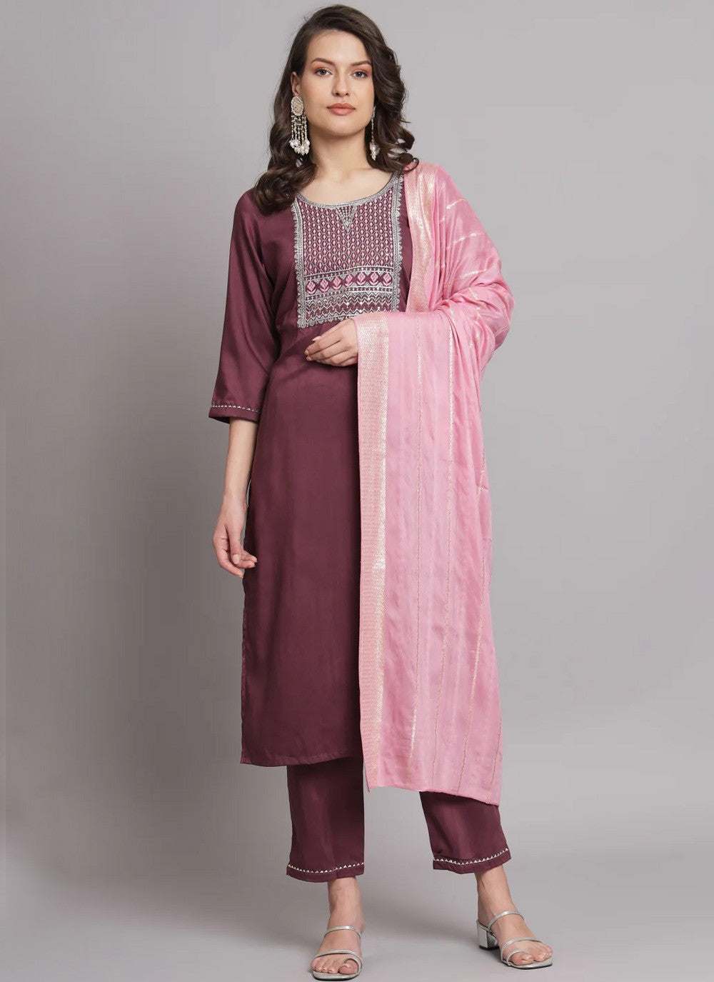 Cotton , Silk Blend Salwar Suit - T1437