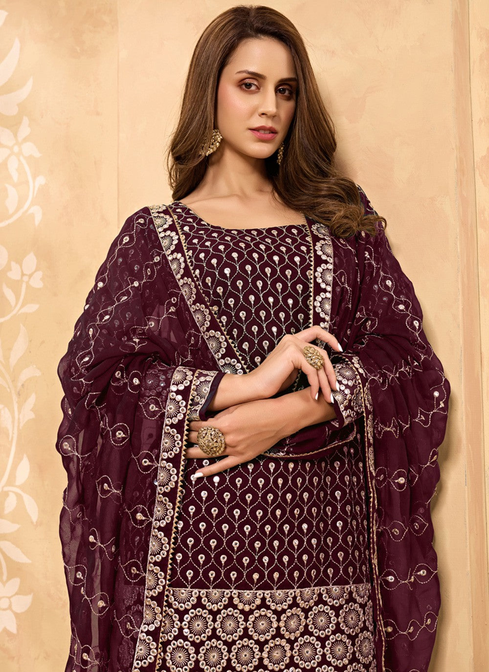 Faux Georgette Pakistani Suit - T611