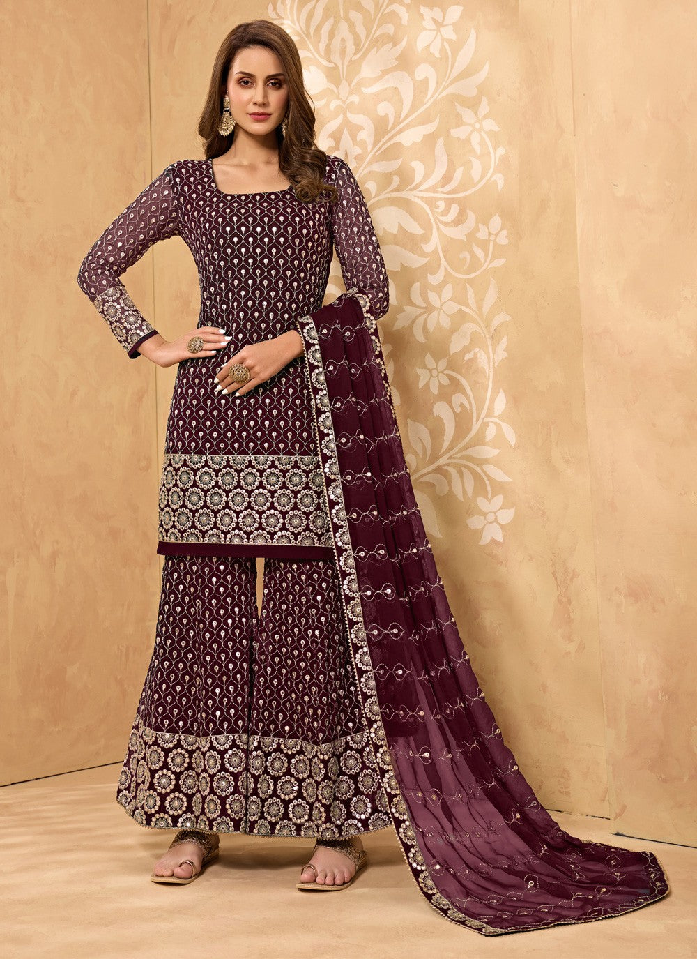 Faux Georgette Pakistani Suit - T611