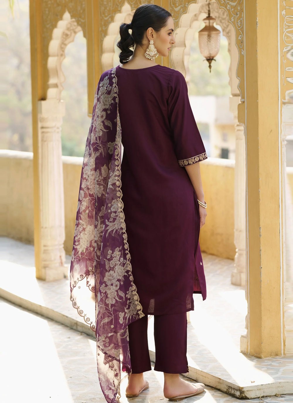 Silk Blend Salwar Suit - T3670