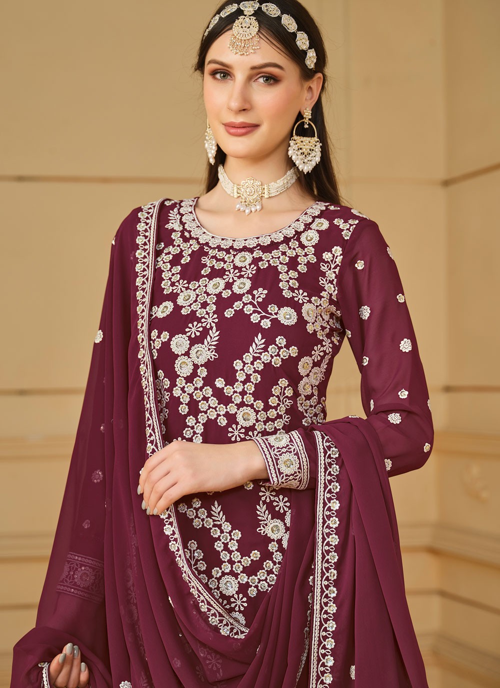 Faux Georgette Salwar Suit - T2182