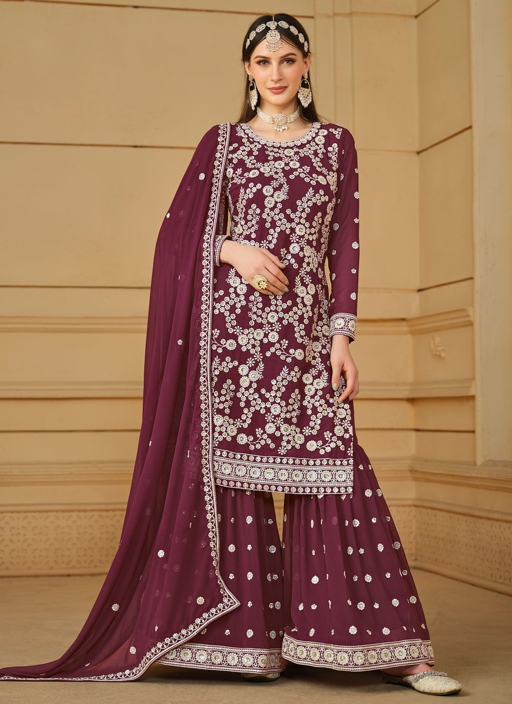 Faux Georgette Salwar Suit - T2182