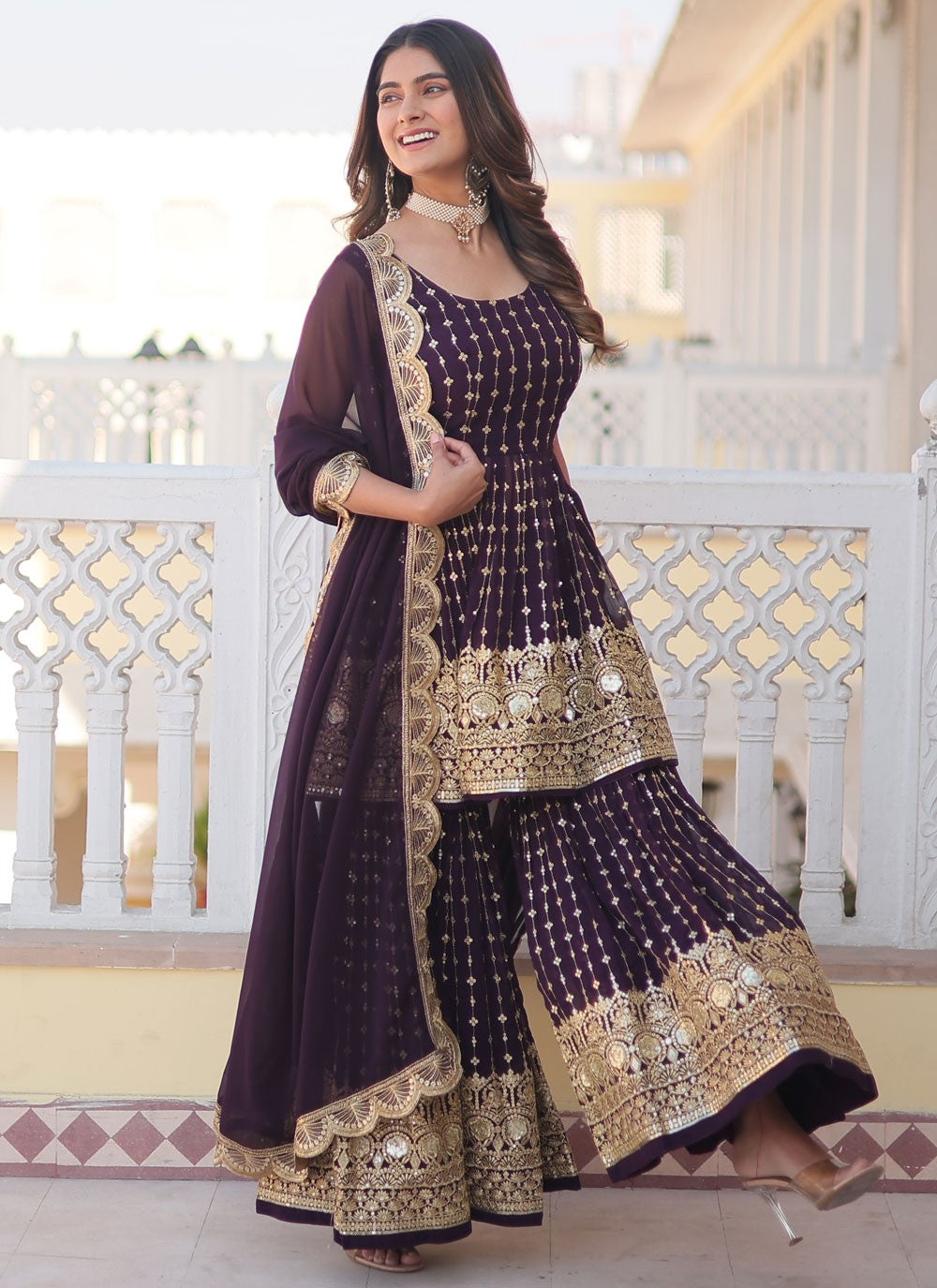 Faux Georgette Salwar Suit - T2144