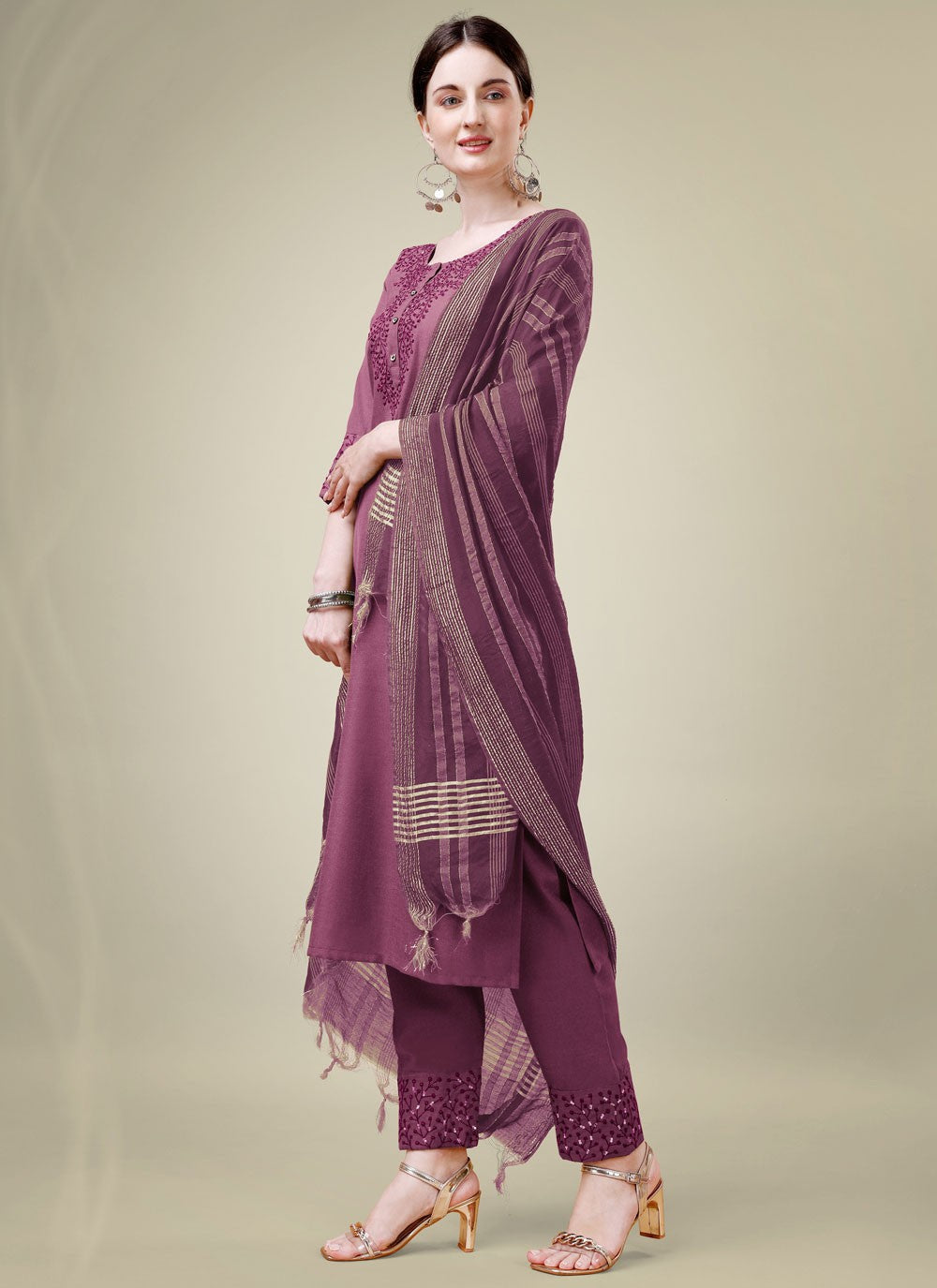 Blended Cotton Salwar Suit - T2419