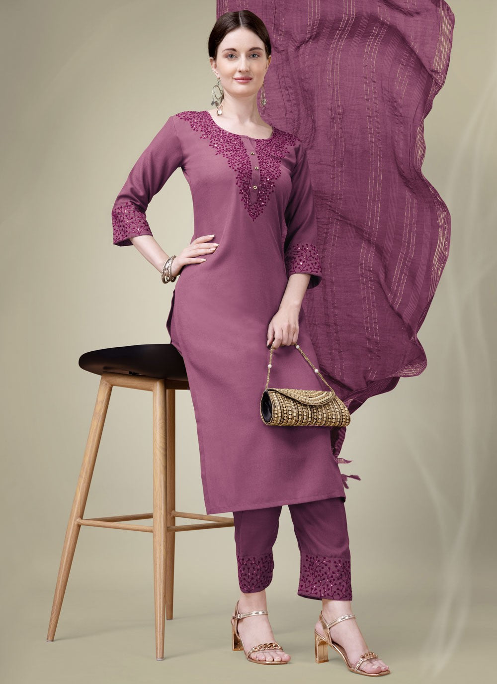 Blended Cotton Salwar Suit - T2419