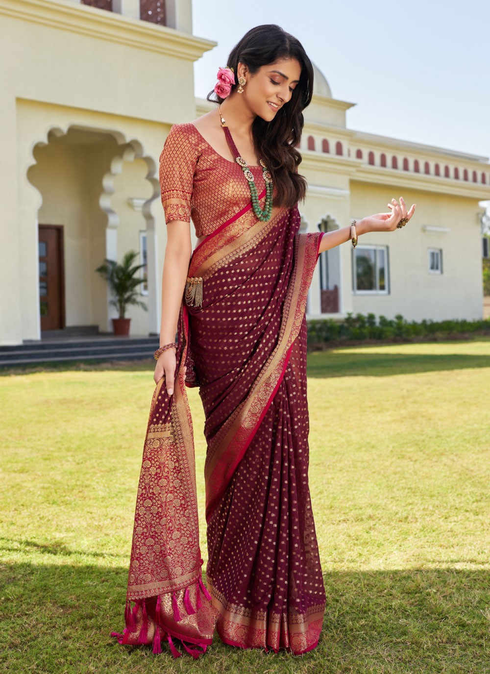 Classic Designer Georgette Saree - S3865