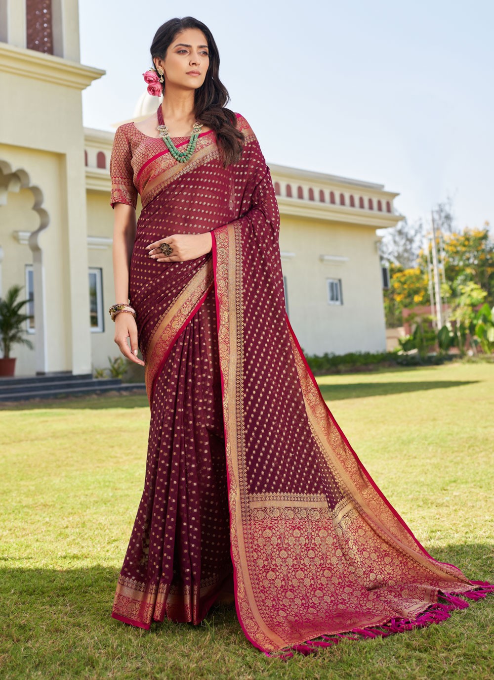 Classic Designer Georgette Saree - S3865