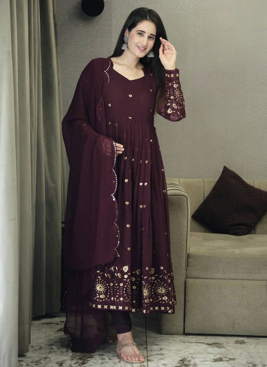 Faux Georgette Salwar Suit - T3663