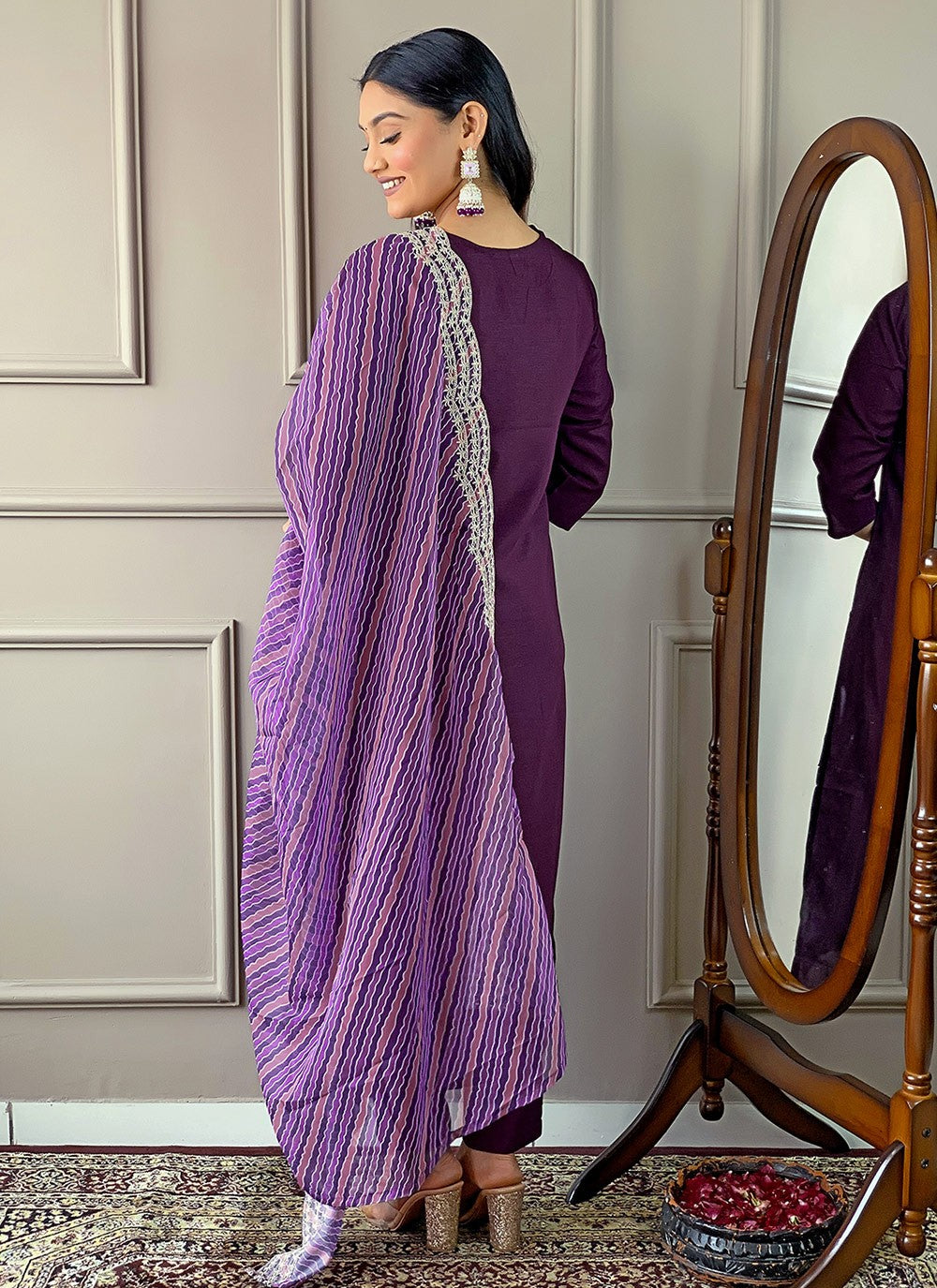 Silk, Viscose Salwar Suit - T3285