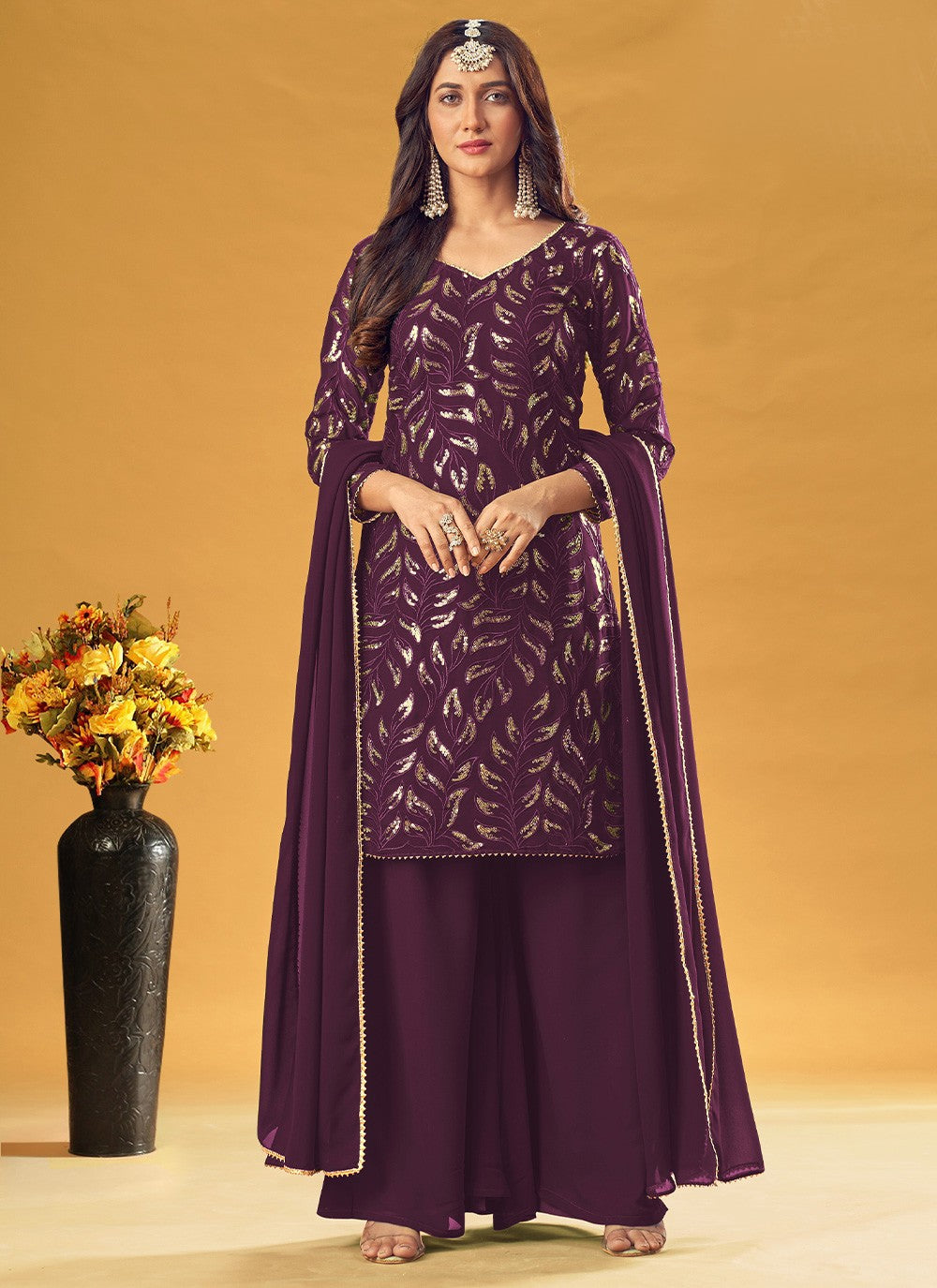 Faux Georgette Pakistani Suit - T739