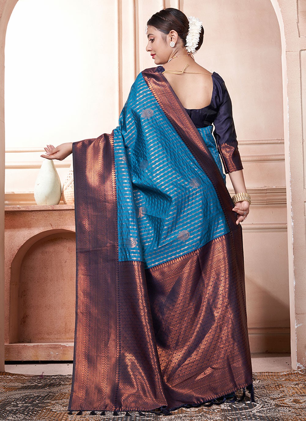 Classic Woven Kanjivaram Silk Saree - S6444