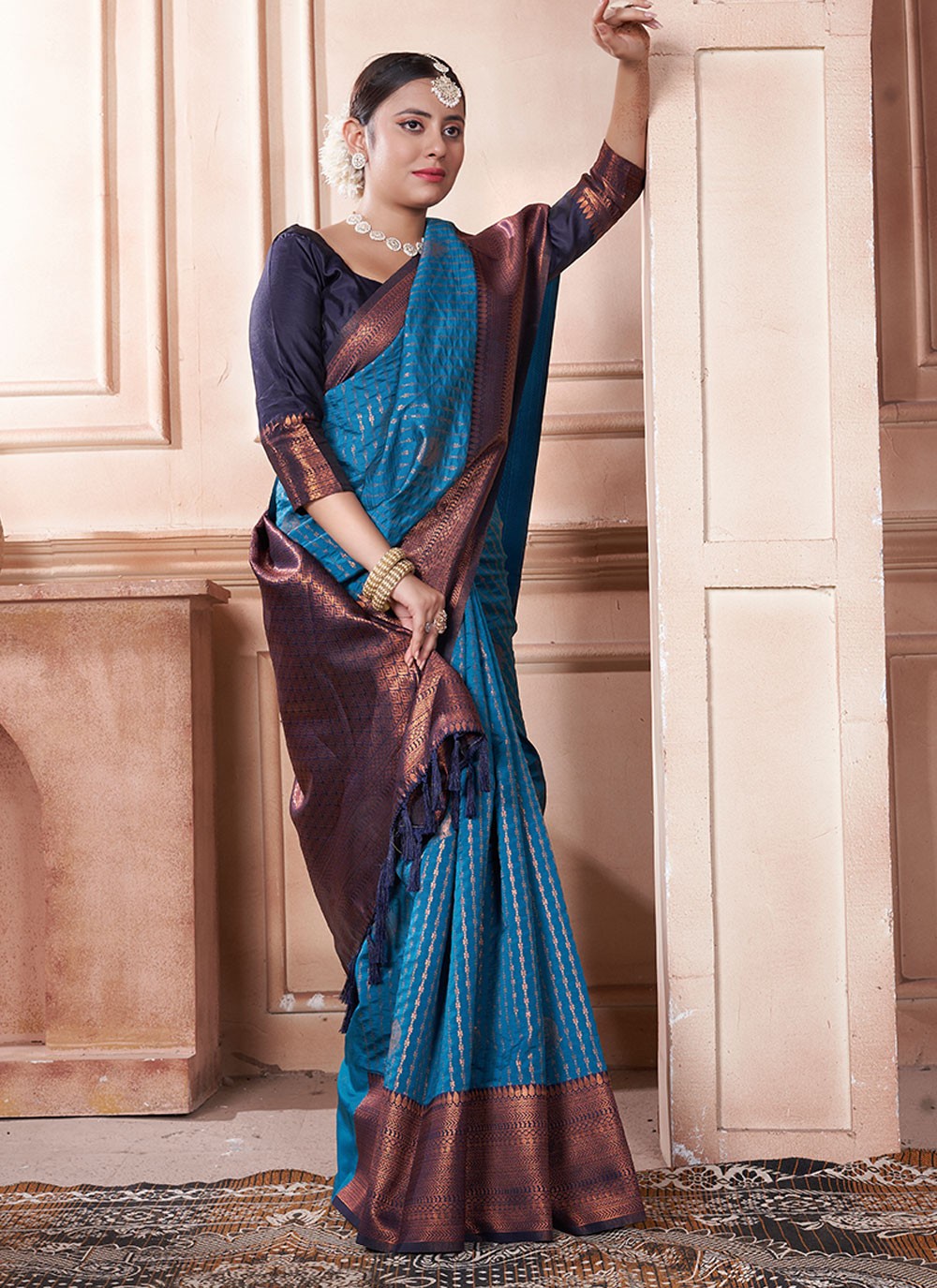 Classic Woven Kanjivaram Silk Saree - S6444