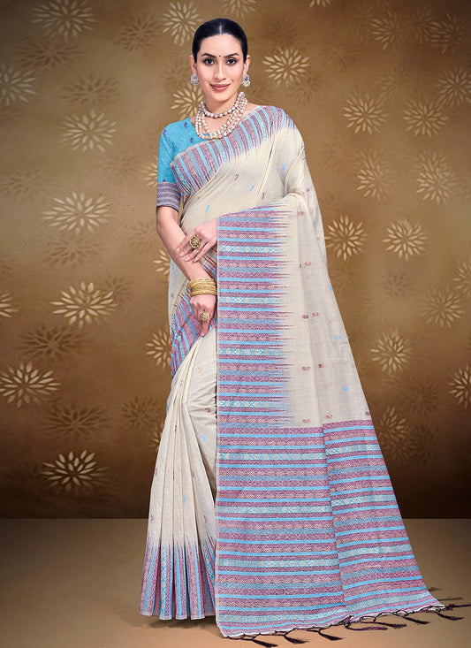 Casual Woven Cotton Saree - S7418