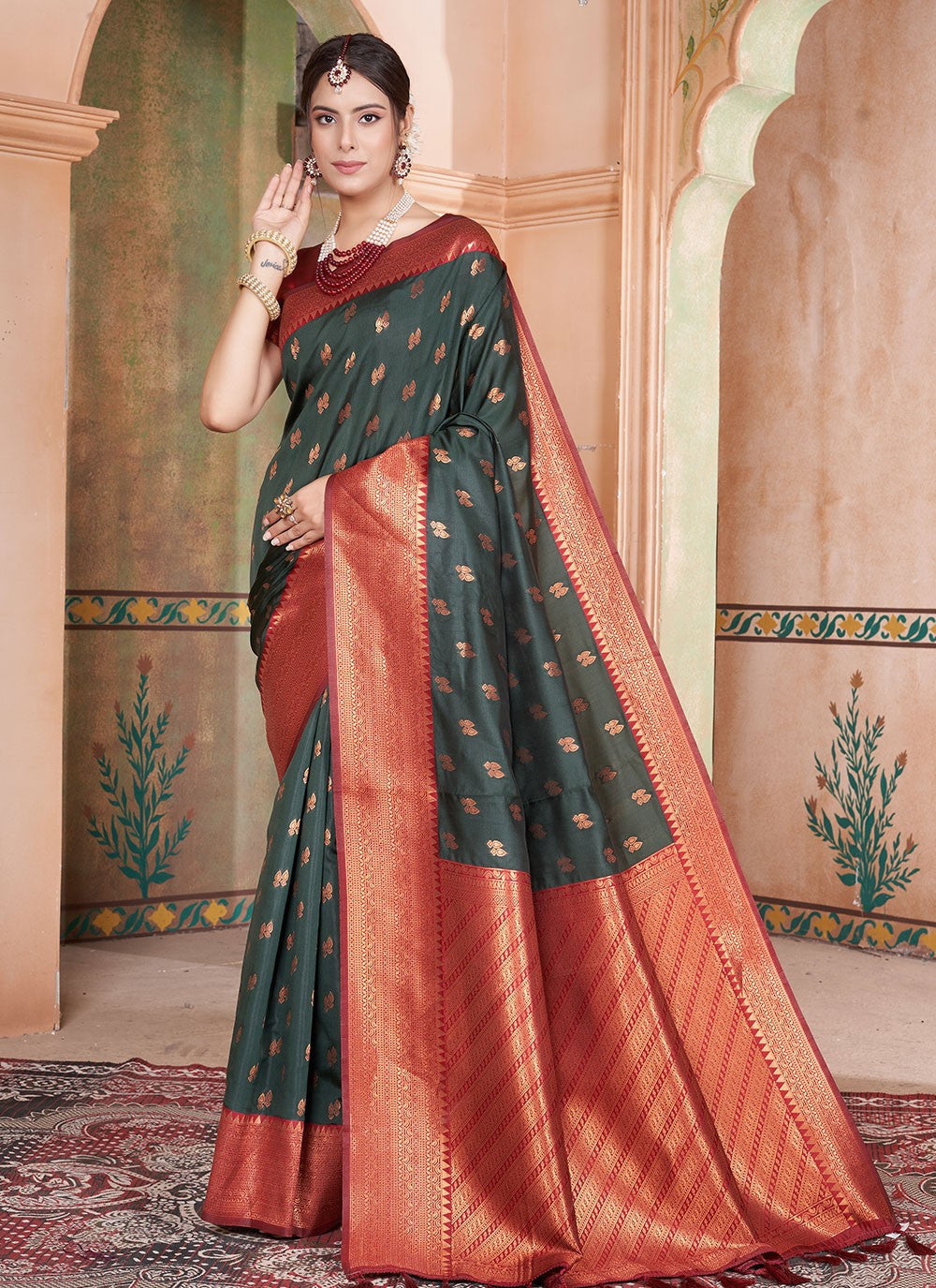 Classic Woven Kanjivaram Silk Saree - S6335