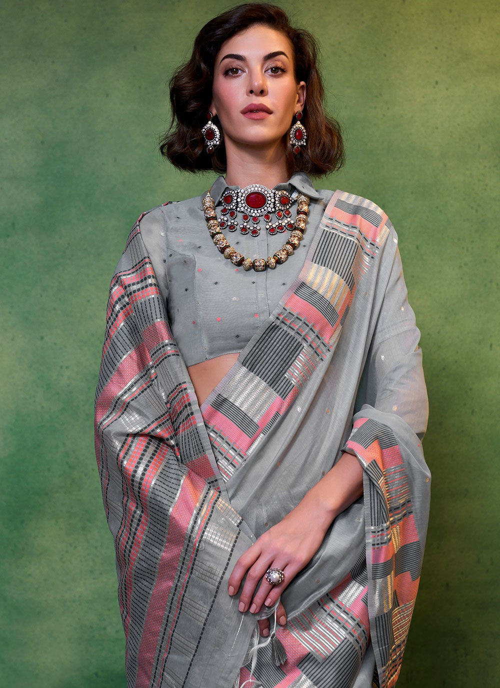 Classic Woven Cotton Saree - S6190