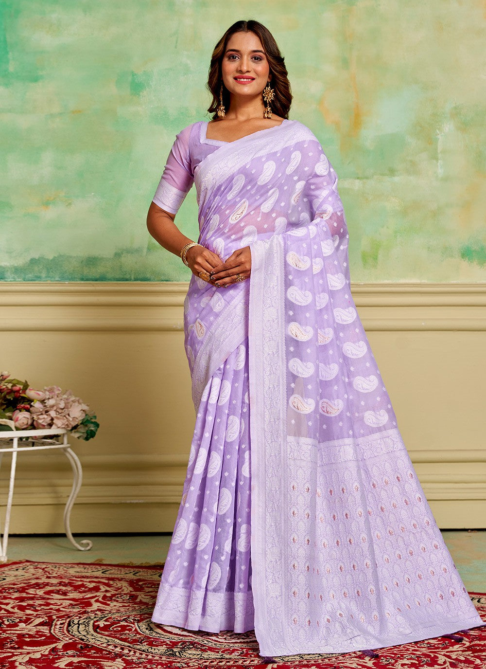 Woven Cotton Saree - S11881