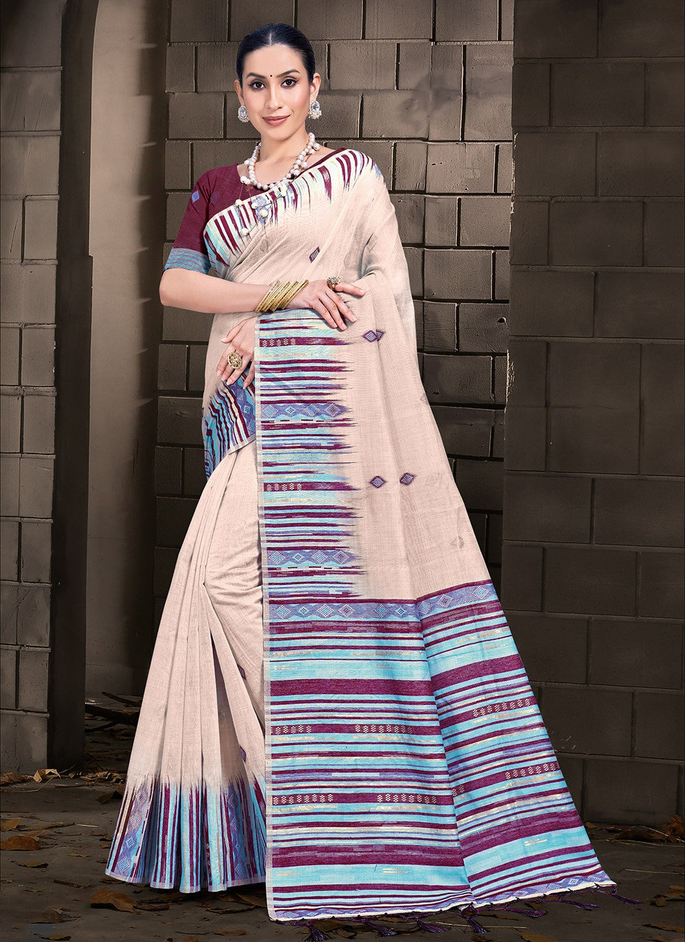 Classic Woven Cotton Saree - S7492