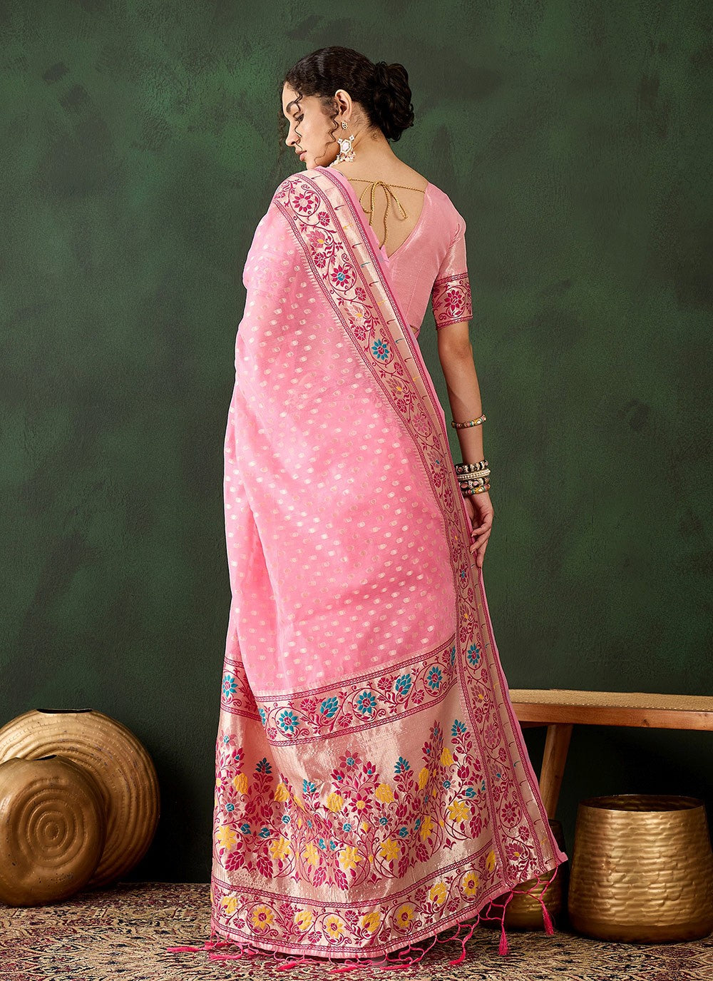 Contemporary Woven Cotton Saree - S8317